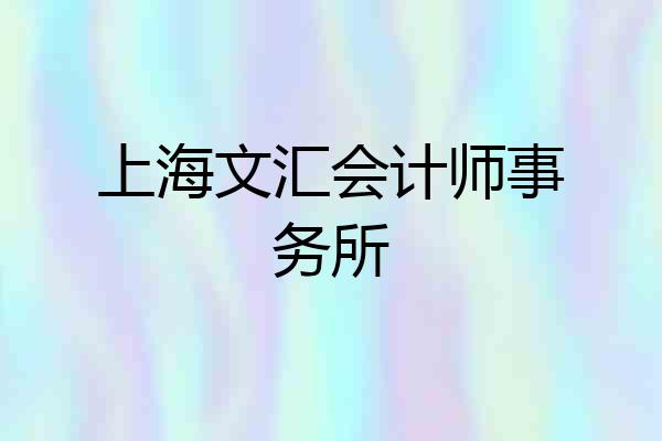 上海文汇会计师事务所