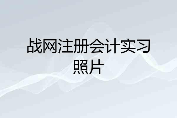 战网注册会计实习照片