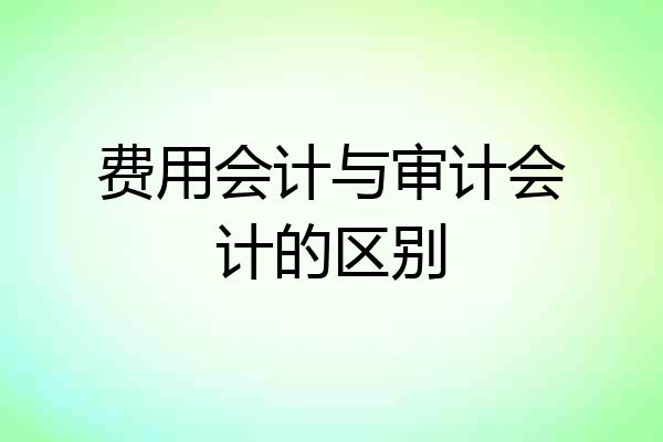 费用会计与审计会计的区别
