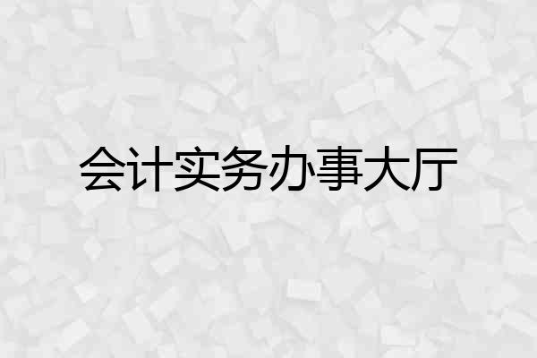 会计实务办事大厅