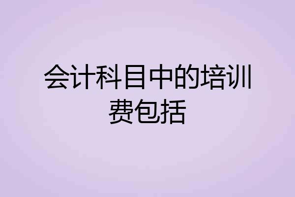 会计科目中的培训费包括