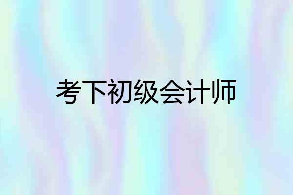 考下初级会计师