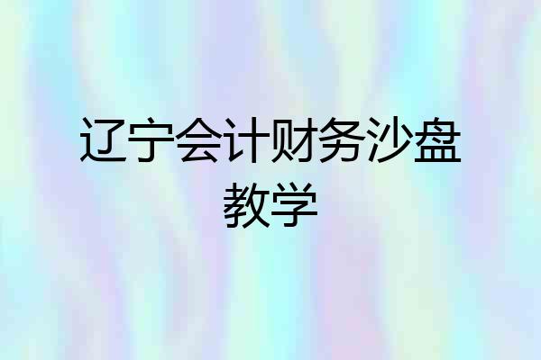 辽宁会计财务沙盘教学