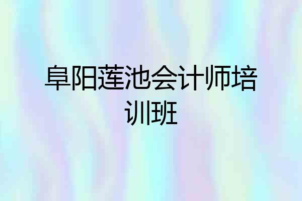 阜阳莲池会计师培训班
