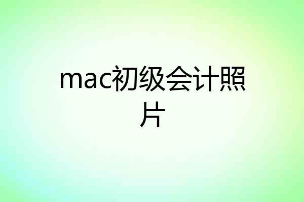 mac初级会计照片