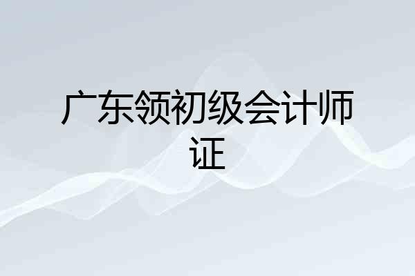 广东领初级会计师证