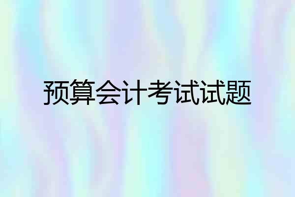 预算会计考试试题
