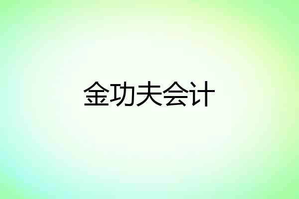 金功夫会计