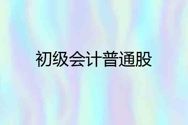 初级会计普通股
