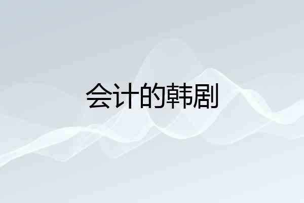 会计的韩剧