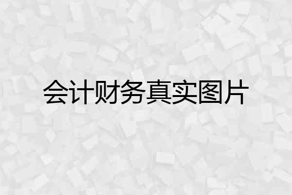 会计财务真实图片