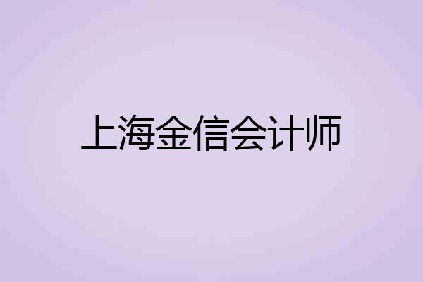 上海金信会计师