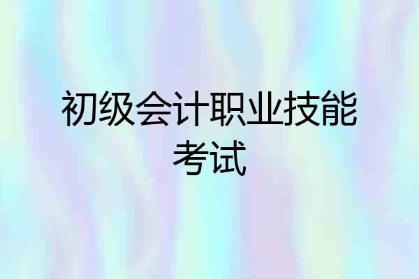 初级会计职业技能考试