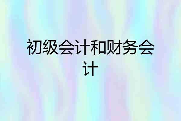 初级会计和财务会计