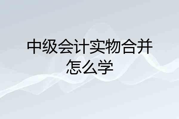 中级会计实物合并怎么学