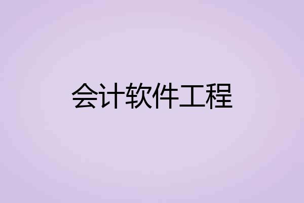 会计软件工程
