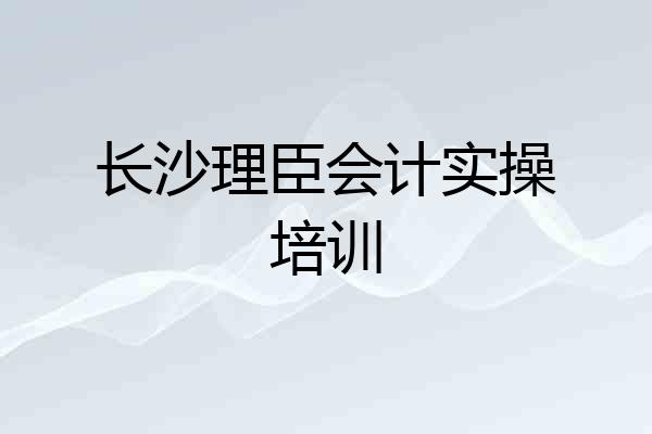 长沙理臣会计实操培训