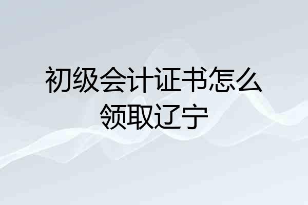 初级会计证书怎么领取辽宁