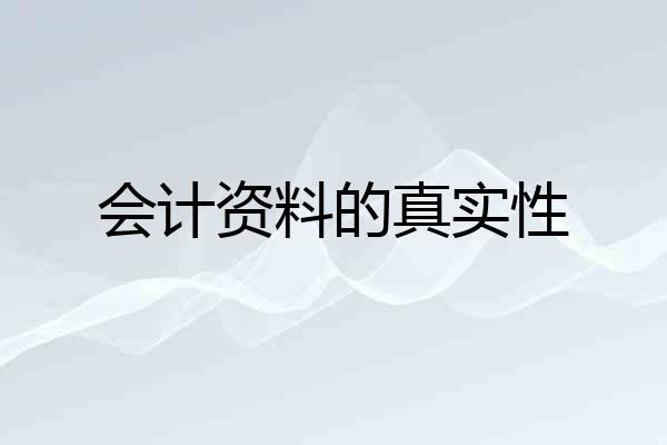 会计资料的真实性