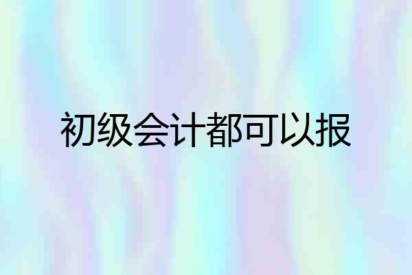 初级会计都可以报