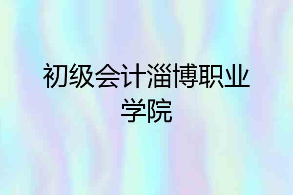 初级会计淄博职业学院