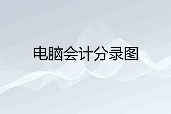 电脑会计分录图