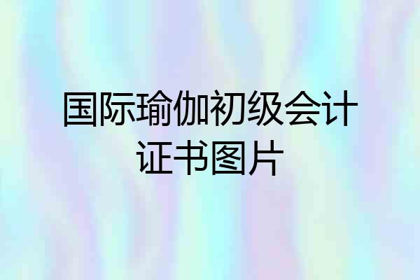 国际瑜伽初级会计证书图片