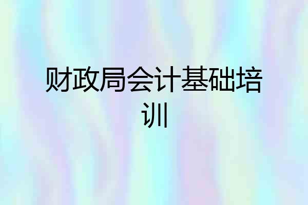 财政局会计基础培训