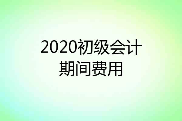 2020初级会计期间费用
