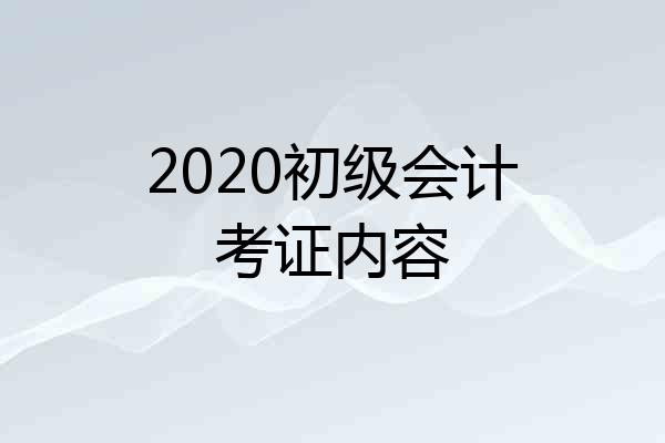 2020初级会计考证内容