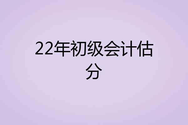 22年初级会计估分