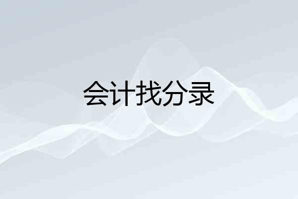 会计找分录