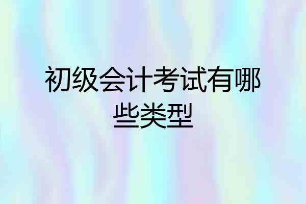 初级会计考试有哪些类型