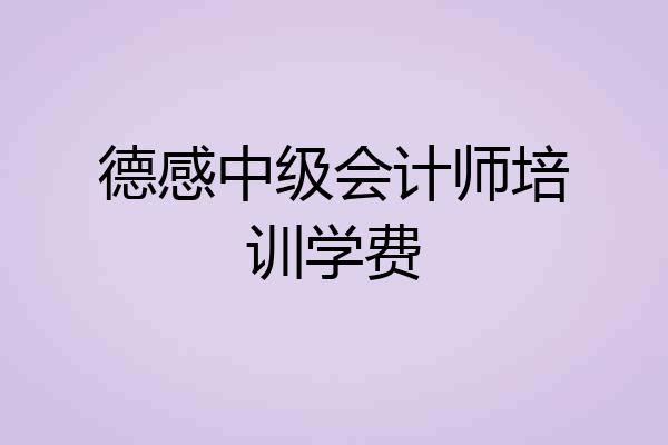 德感中级会计师培训学费