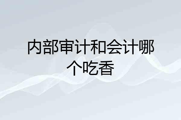 内部审计和会计哪个吃香