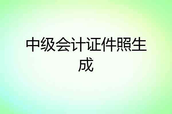 中级会计证件照生成