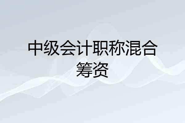 中级会计职称混合筹资