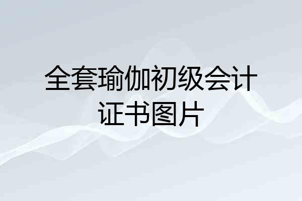 全套瑜伽初级会计证书图片