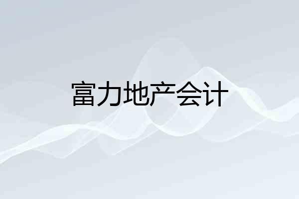 富力地产会计