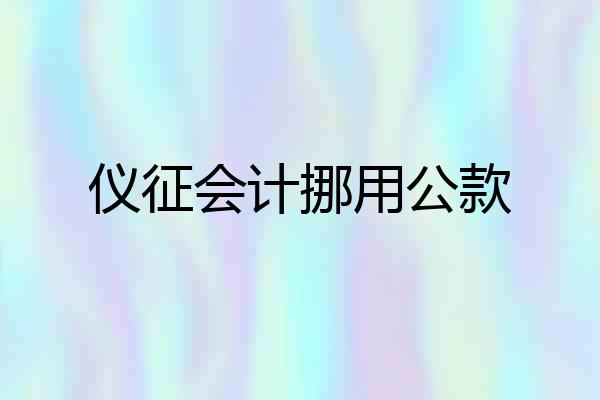 仪征会计挪用公款