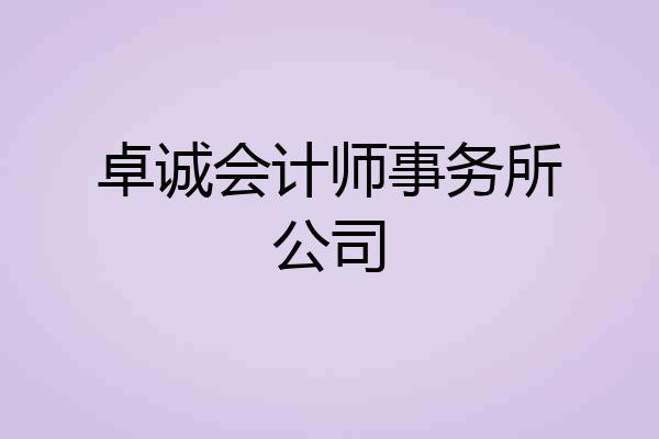 卓诚会计师事务所公司