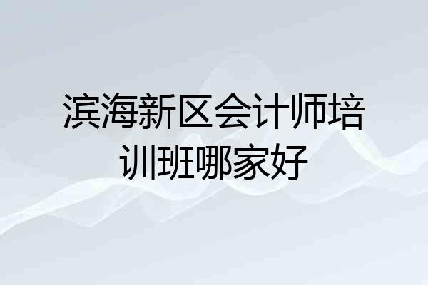 滨海新区会计师培训班哪家好