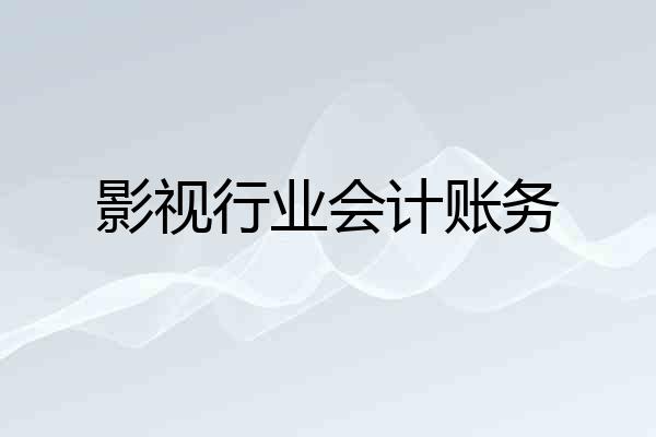 影视行业会计账务