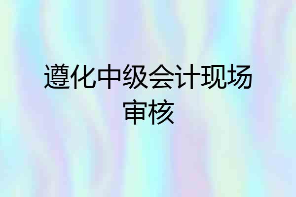 遵化中级会计现场审核