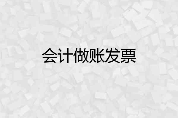 会计做账发票