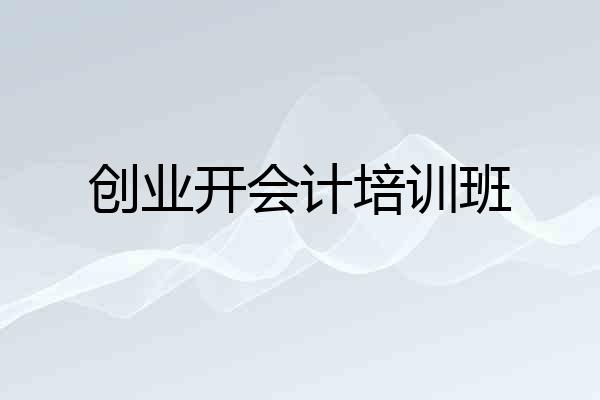 创业开会计培训班