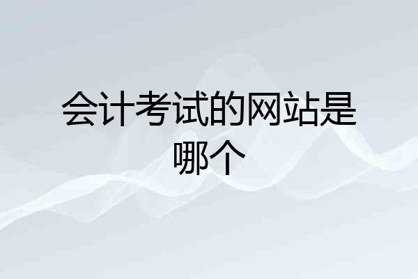 会计考试的网站是哪个