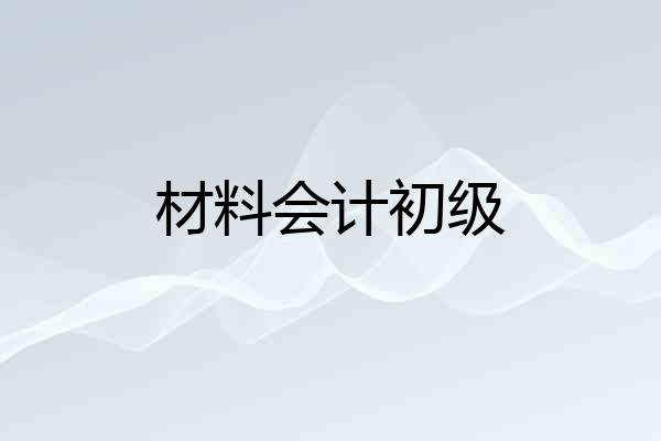 材料会计初级