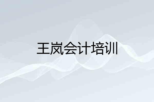 王岚会计培训