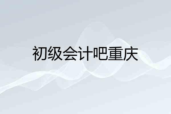 初级会计吧重庆